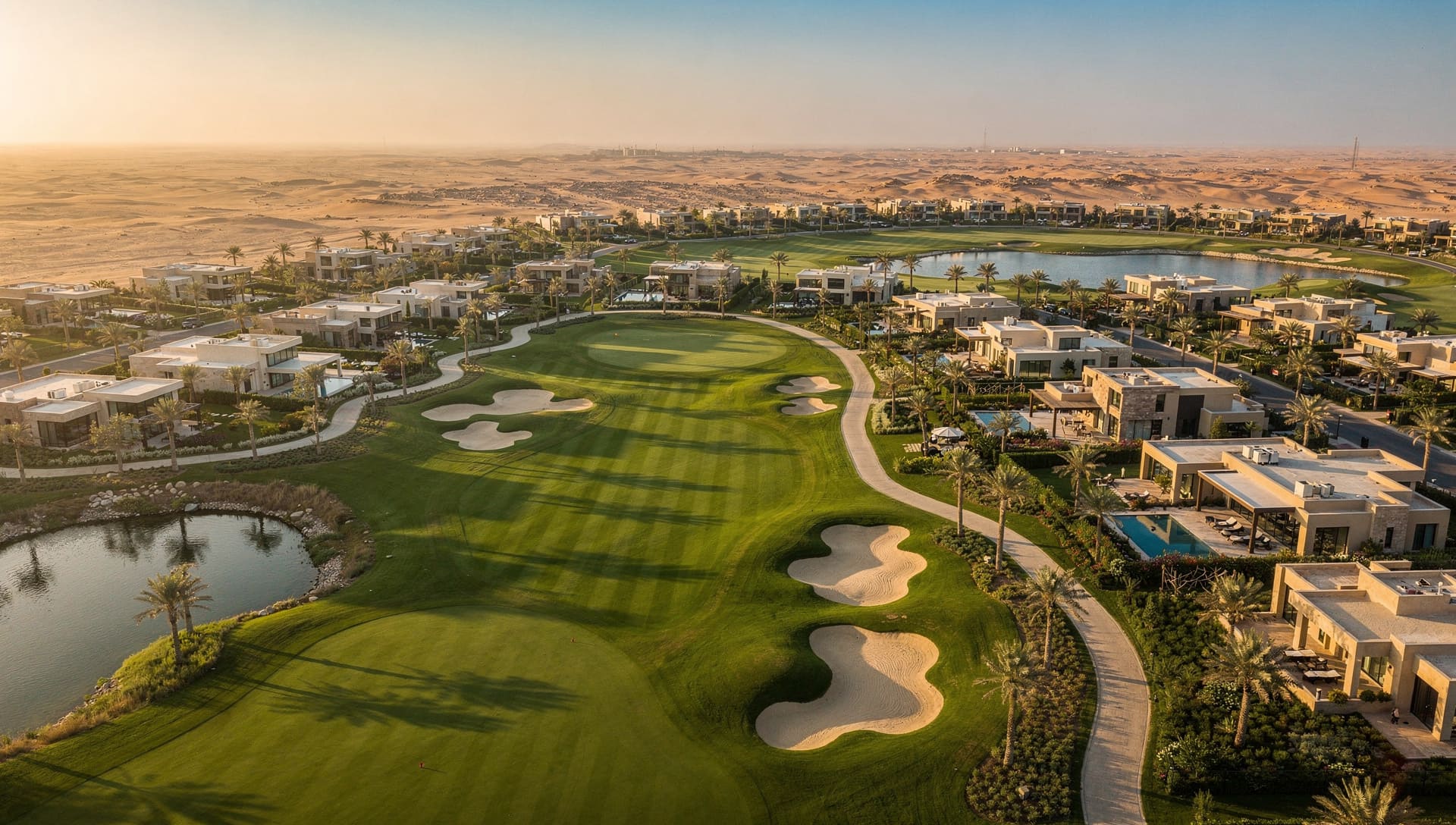 Yas Acres golf community aerial view