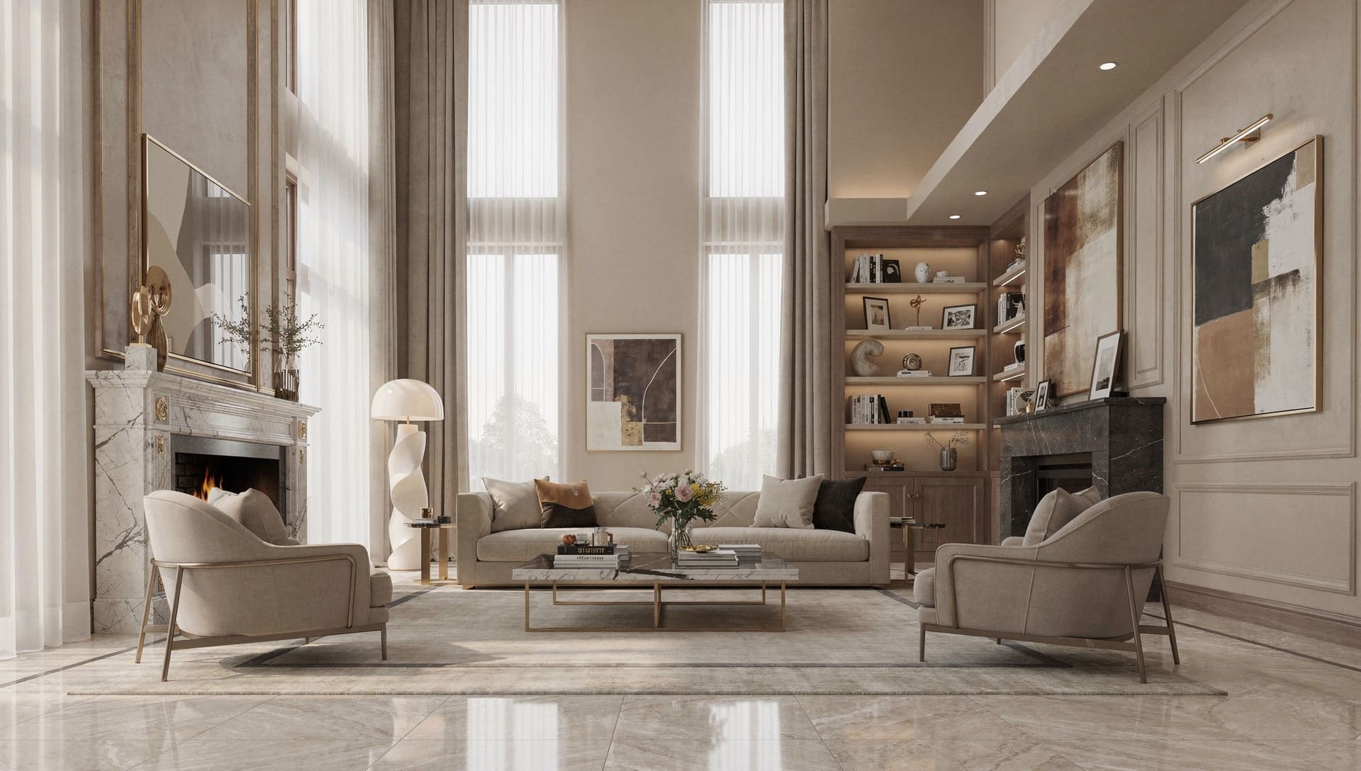 Open-plan living room interior