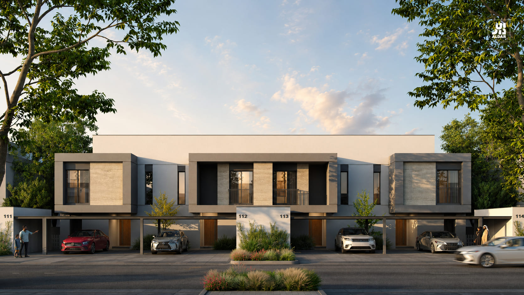 Townhouse facade and entrance
